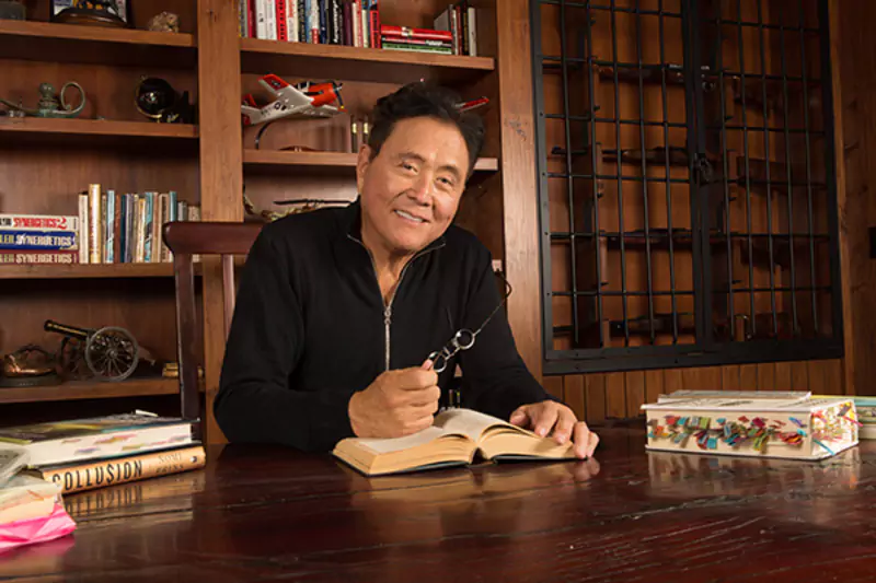photo dans un bureau de Kiyosaki