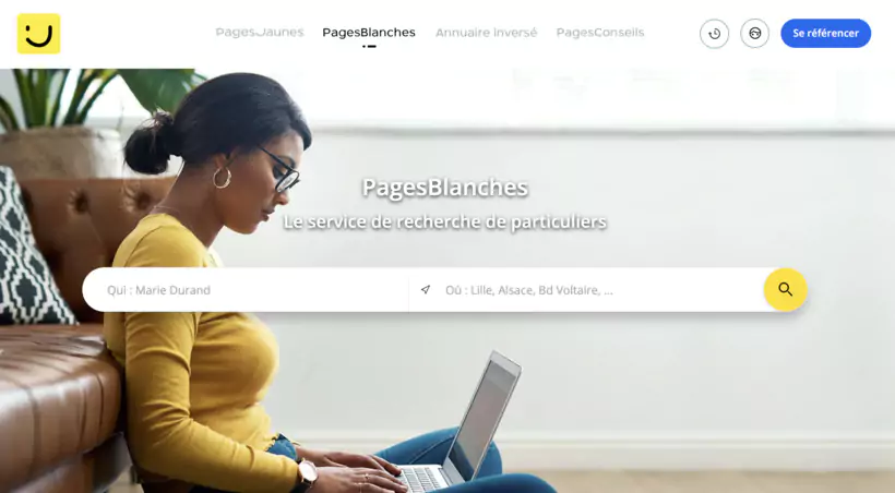 site web des Pages Jaunes