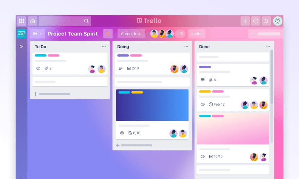 trello logiciels de gestion de projet 