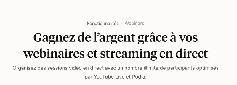 gagner de l'argent avec votre business de cours en ligne sur Podia