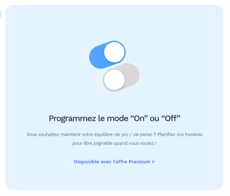 mode on et mode off pour le respect de la vie privée