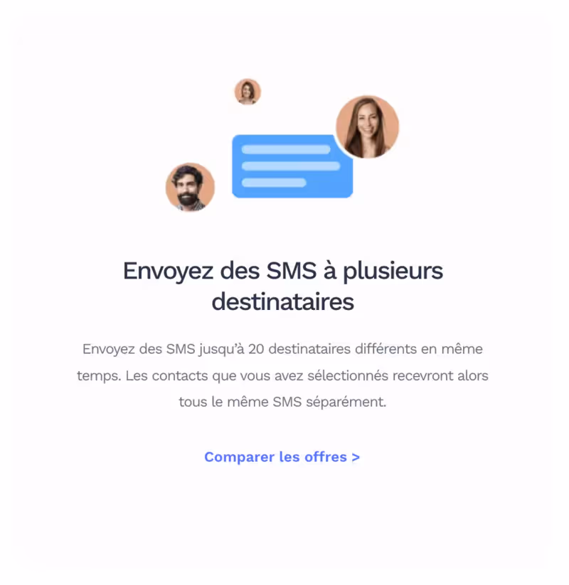 Envoie de SMS à plusieurs destinataires