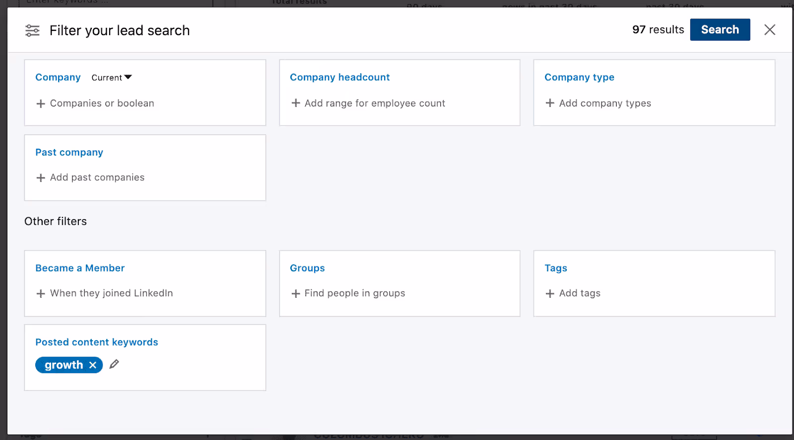 Filtrer ses prospects sur Linkedin Sales Navigator