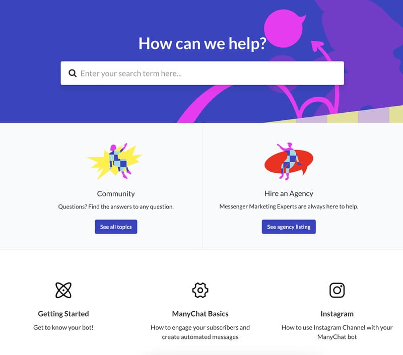 bot facebook et instagram manychat