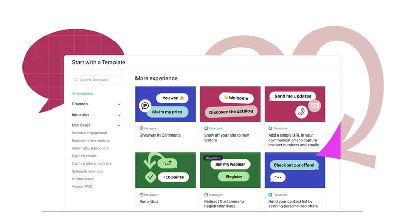 bot facebook et instagram manychat