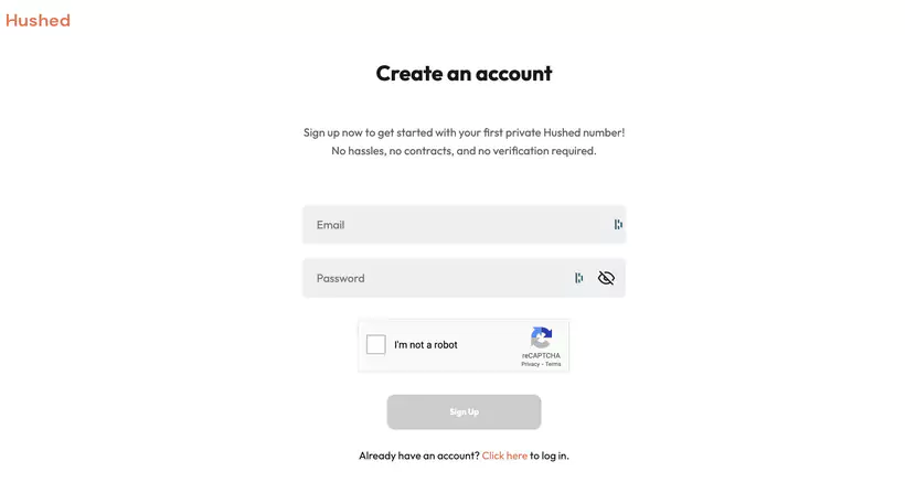 page inscription hushed