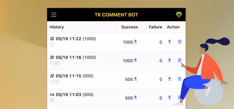 Bot de commentaire Tiktok