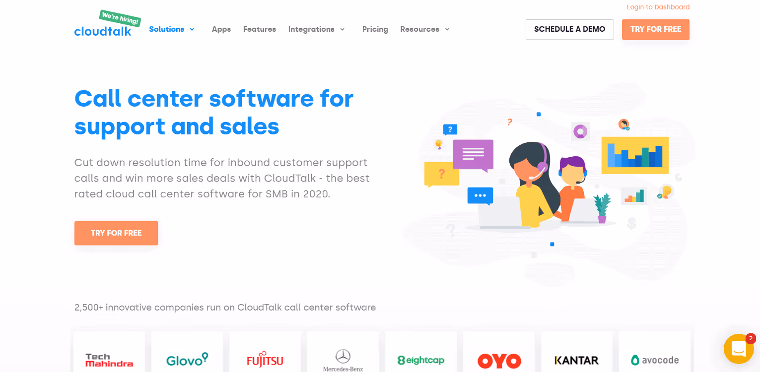 Cloudtalk Homepage
