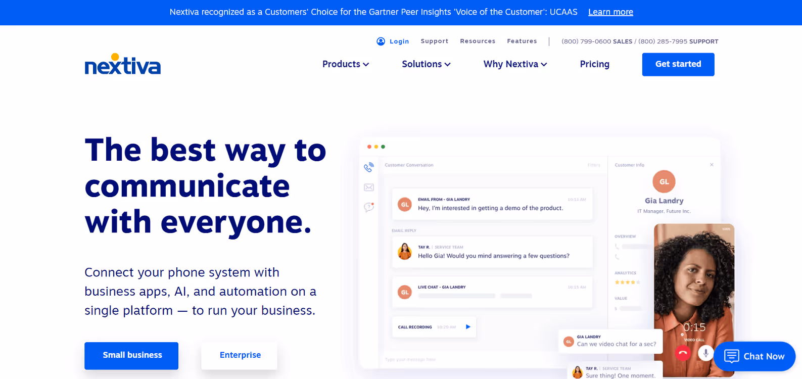 Nextiva Homepage