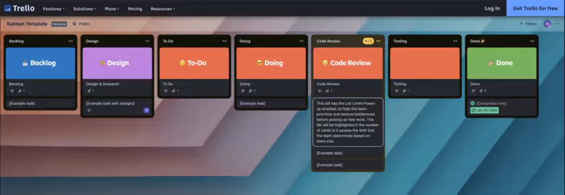 Kanban sur Trello