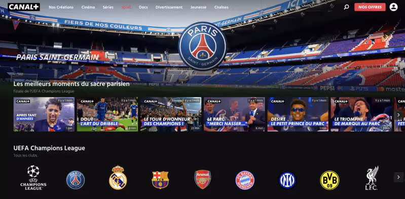 Service de streaming tv canal plus