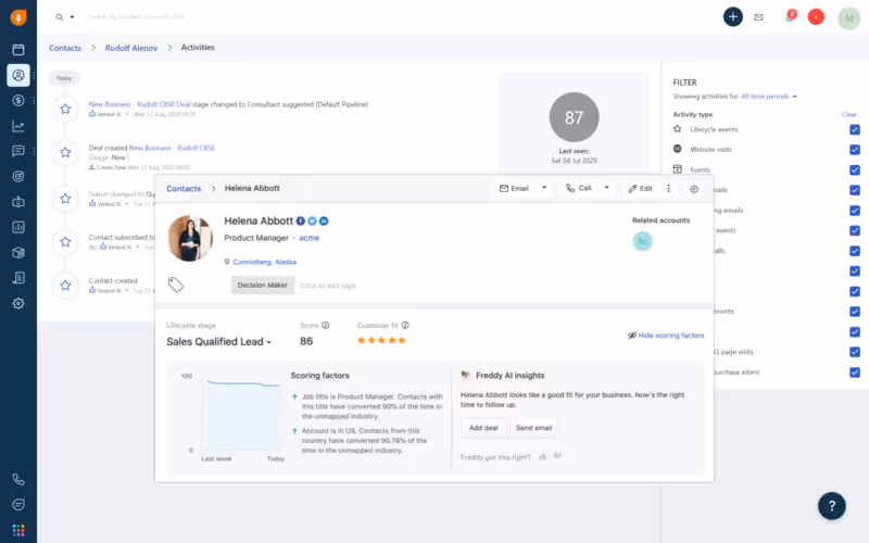 CRM contact management