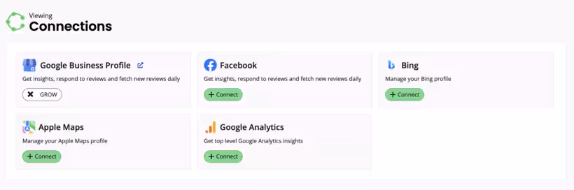 intégrations de brightlocal