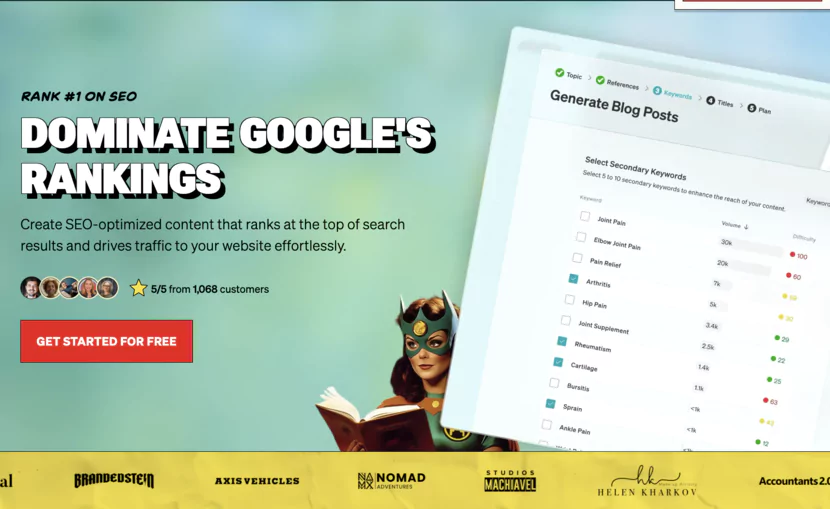 page marketing SEO de blaze Ai