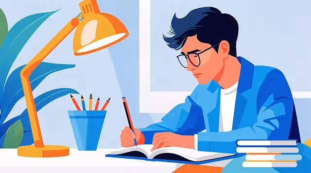 ai generated, student, scholar, learning, homework, study, paper, books, focused, education, college, training, write, pen