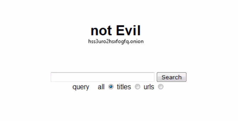 moteur de recherche dark web not evil