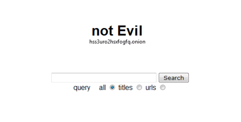 moteur de recherche dark web not evil