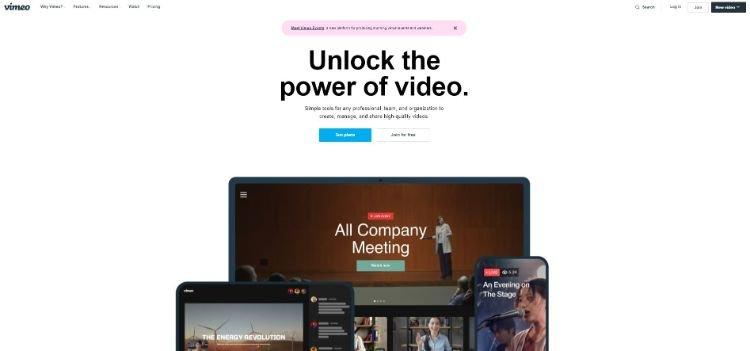 site web de vimeo