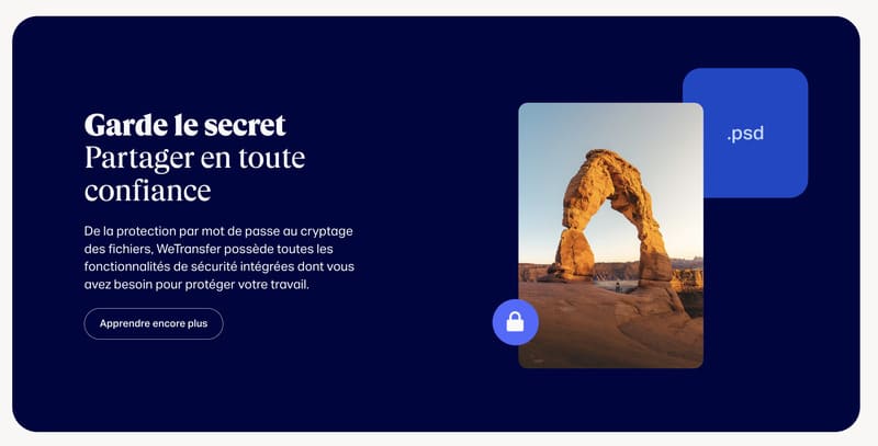 sécurité de WeTransfer