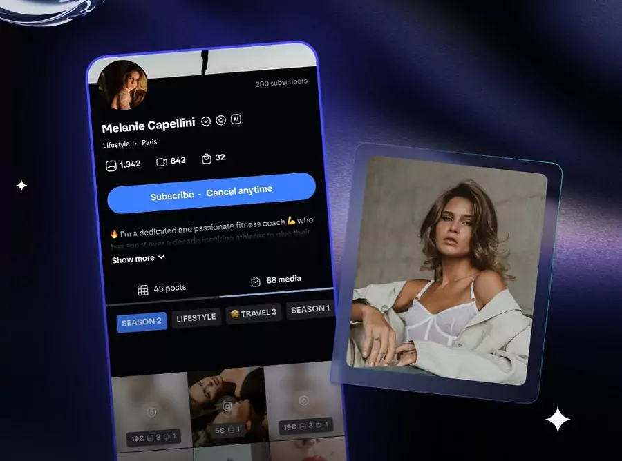 vue d'un smartphone avec un profil MYM