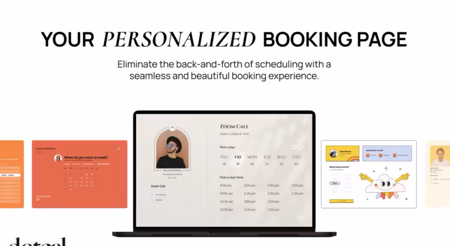 page de booking personalisée dotcal