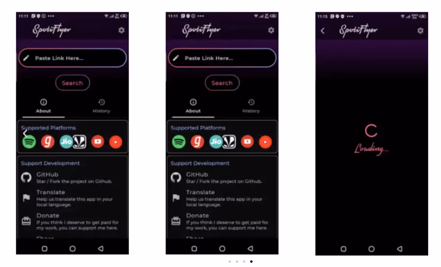 interface de Spotiflyer
