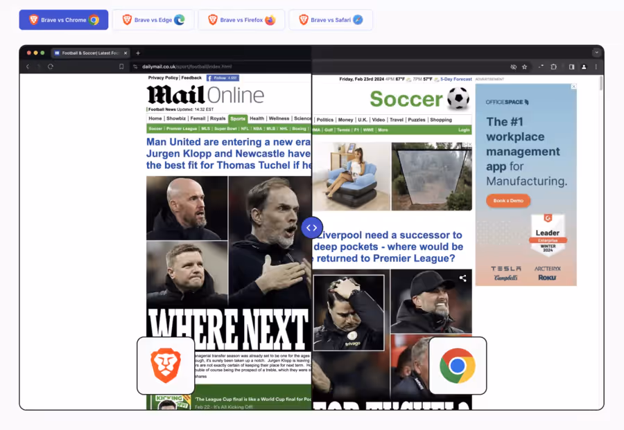Brave Browser — Navigateur anti-tracking intégré