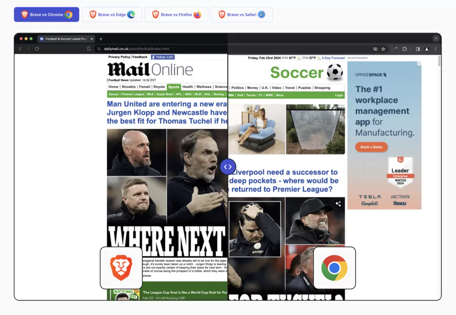 Brave Browser — Navigateur anti-tracking intégré