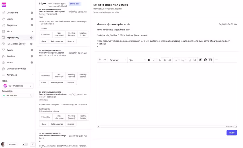 Personnalisation avancée des campagnes de supersend