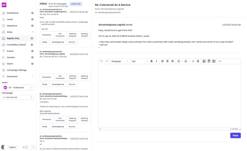 Personnalisation avancée des campagnes de supersend