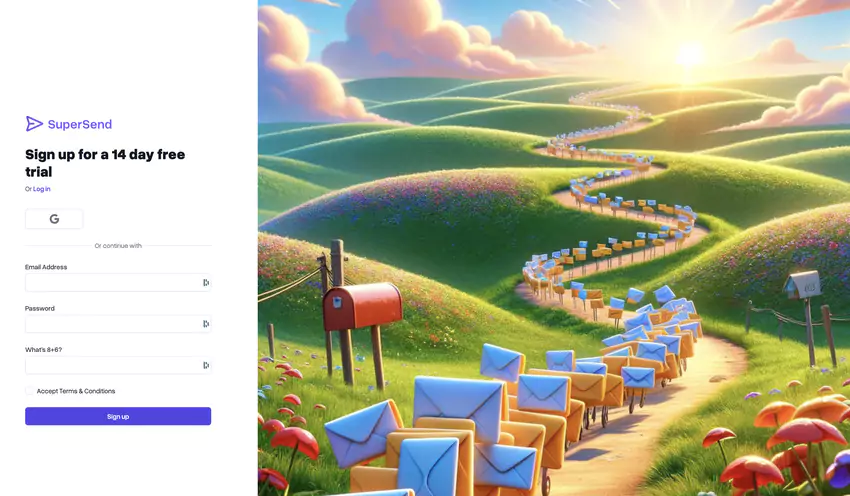 sign up de super send