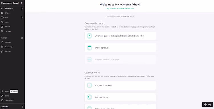 programmation de votre école  pour un meilleur apprentissage sur Teachable (3/4)
