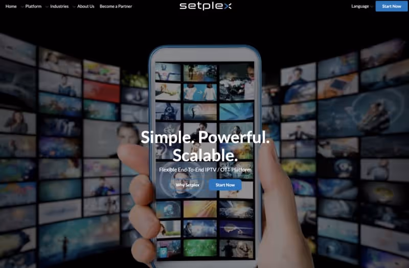informations de la landing page de Setplex
