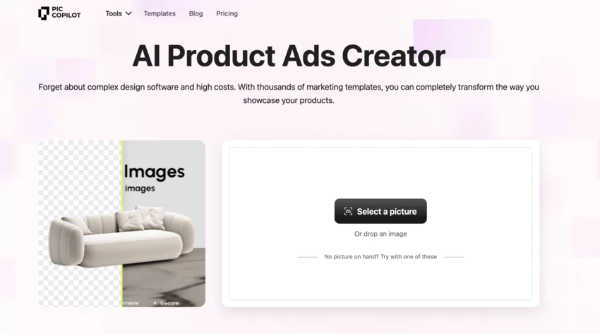 Créateur de publicités par IA pour le commerce électronique Pic Copilot