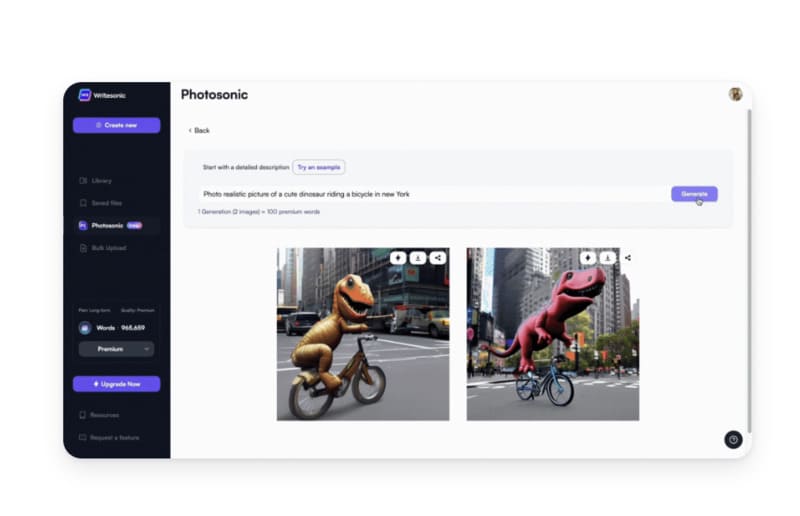 Outils et applications pour texte et images de chatsonic