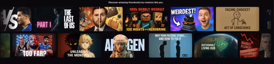 création de thumbnails par Opus Clip