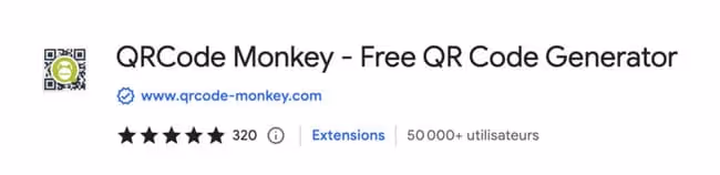 L'extension Chrome de QRCode Monkey