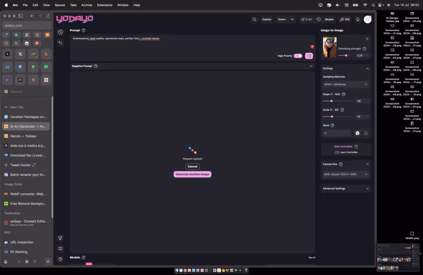 différents styles disponibles de Yodayo