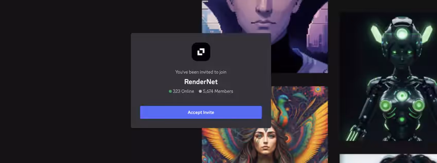 communauté discord de RenderNet AI