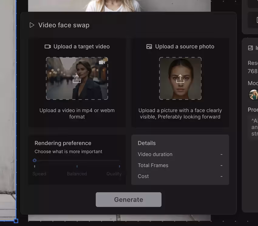 video face swap sur RenderNet AI
