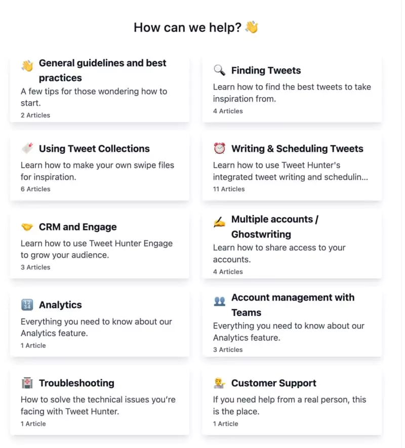 avis tweet hunter - support logiciel compte twitter