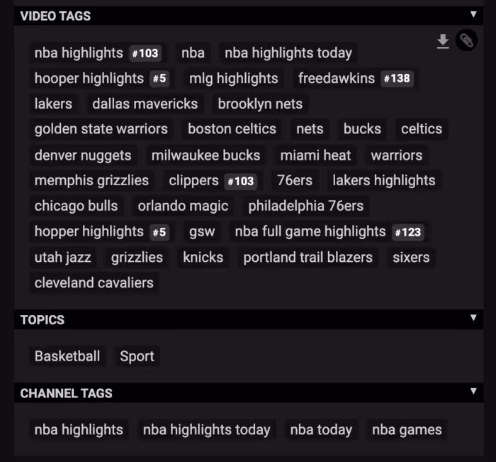 Suggestions de tags optimisés par VidiQ