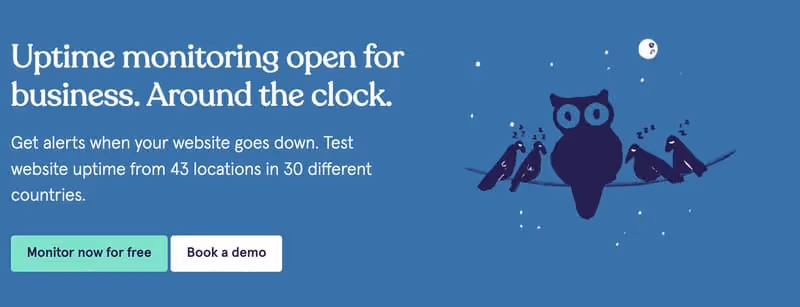 page speed website performance of StatusCake