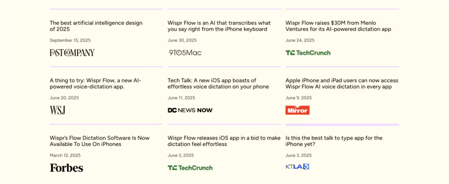 Avis et propos des grands médias sur  Wispr Flow
