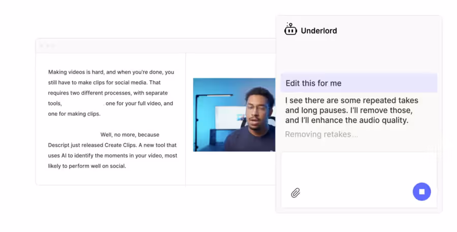 interface de génération de vidéo