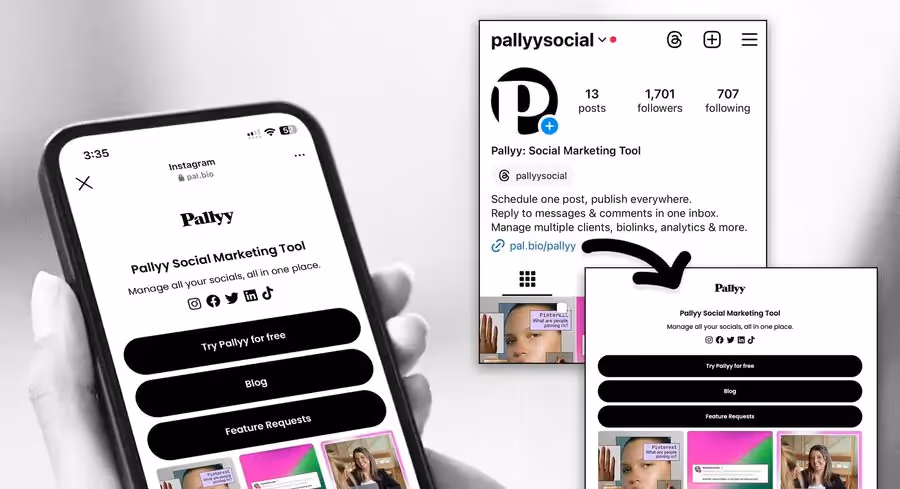 interface de Pally Sur mobile