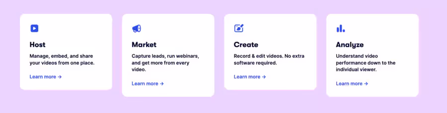 hébergement, édition, création et analyses des vidéos avec Wistia