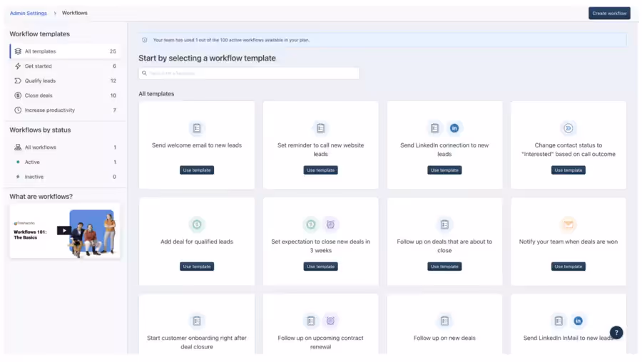 flux de travail d'automatisation marketing de freshmarketer