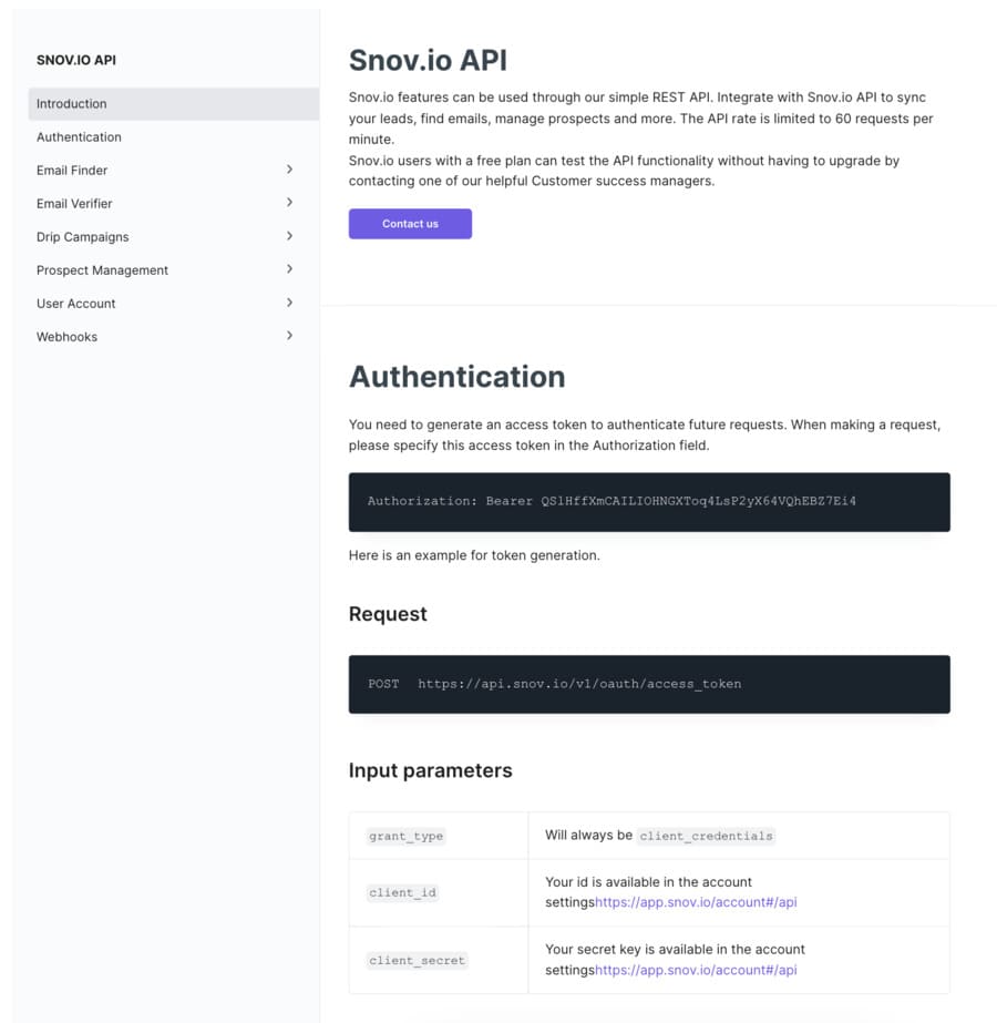 snov.io snov.io API
