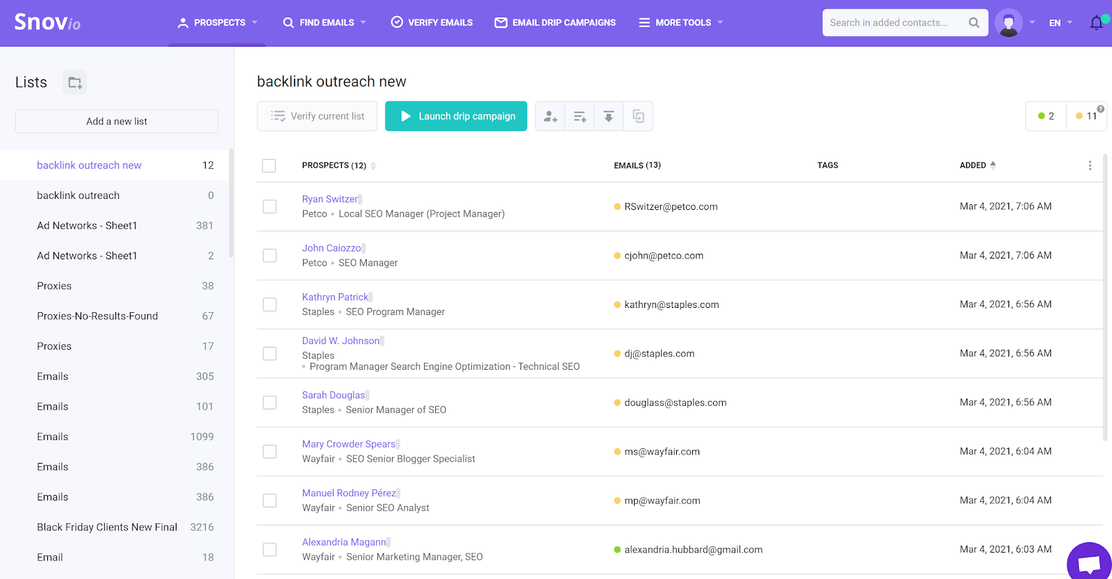 snov.io is an email outreach process tool